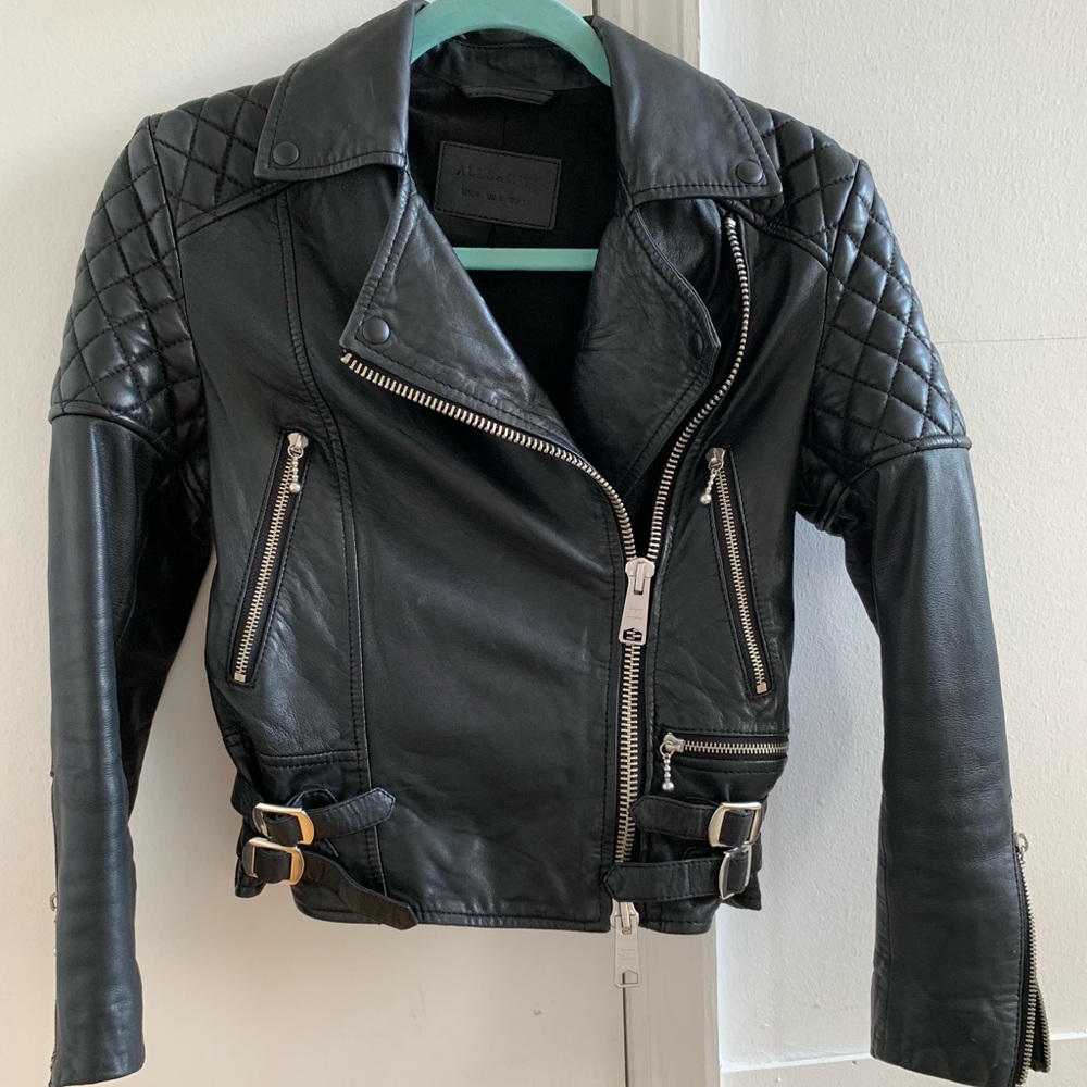 All saints leather jacket. 2018